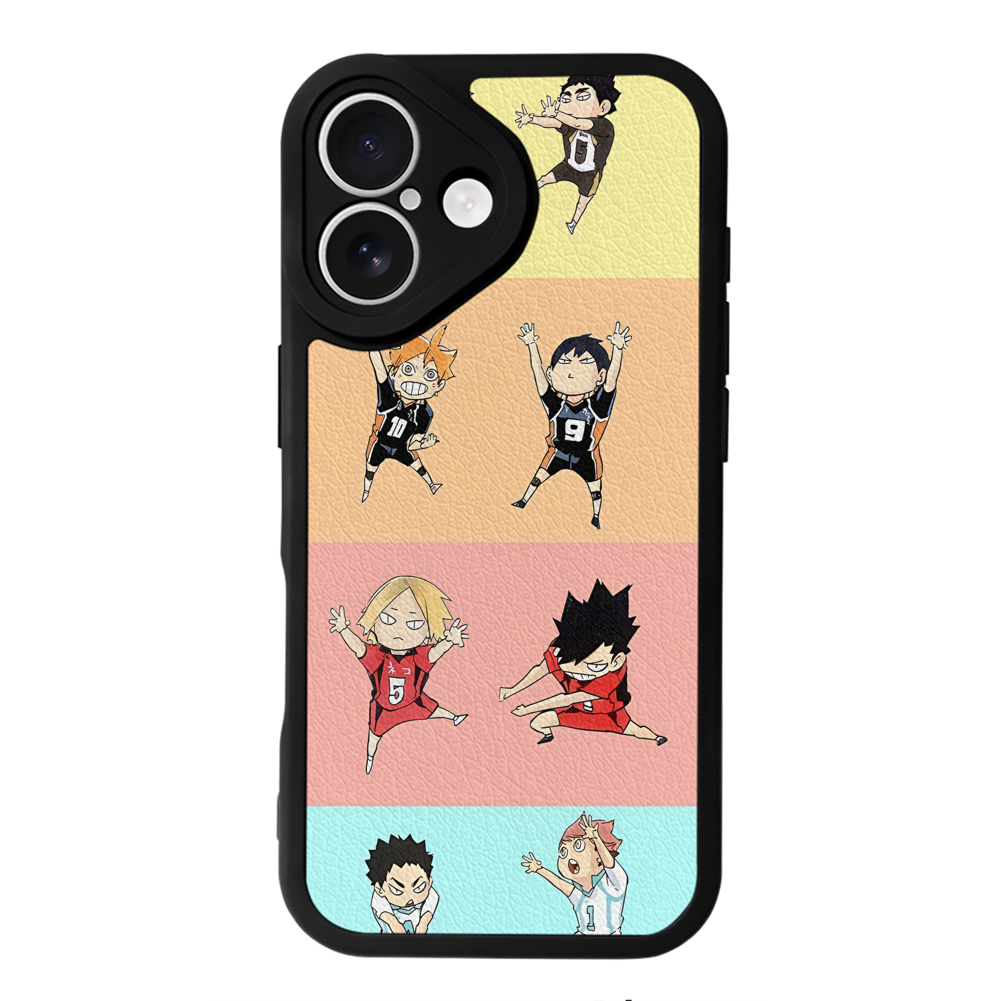 （画像用） ハイキュー!! Haikyu!! 【iPhone 16シリーズ対応】シリコンスマホケース（レザー調） 材質：シリコン